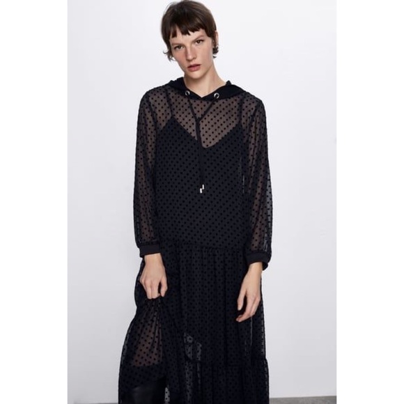 zara flocked dotted mesh dress Black Zara Mesh Dress for Sale up to 90% Off: Poshmark